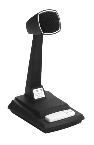 Omnidirectional Dynamic Desktop Microphone With Locking Push To Talk Switch
