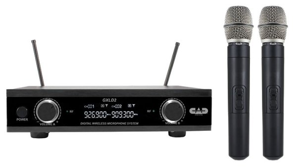 Digital Wireless Dual Handheld Microphone System with D38 Capsule AI Frequency Band
